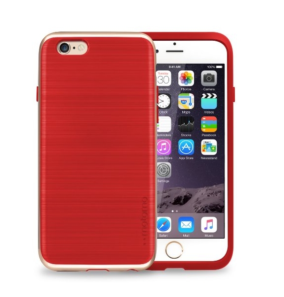 iPhone 6 slim case motomo INFINITY iphone 6s case iphone 6s thin case iPhone 6s bumper case  IRON RED CHROME GOLD